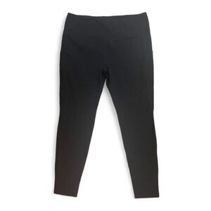 ZUTY Fleece Lined Leggings Women Water Resistant Navy Blue Leggings, Size 3X
